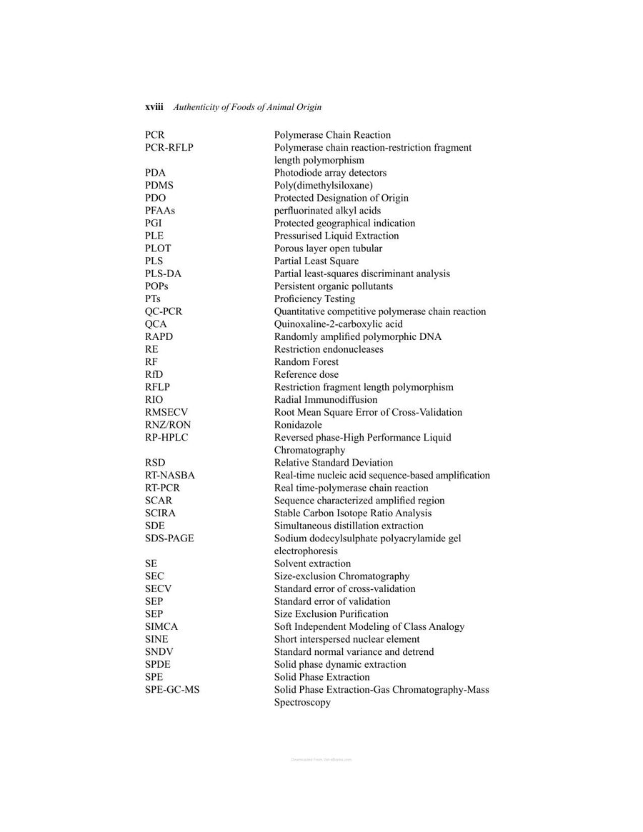 Preview page of Authenticity of Foods of Animal Origin