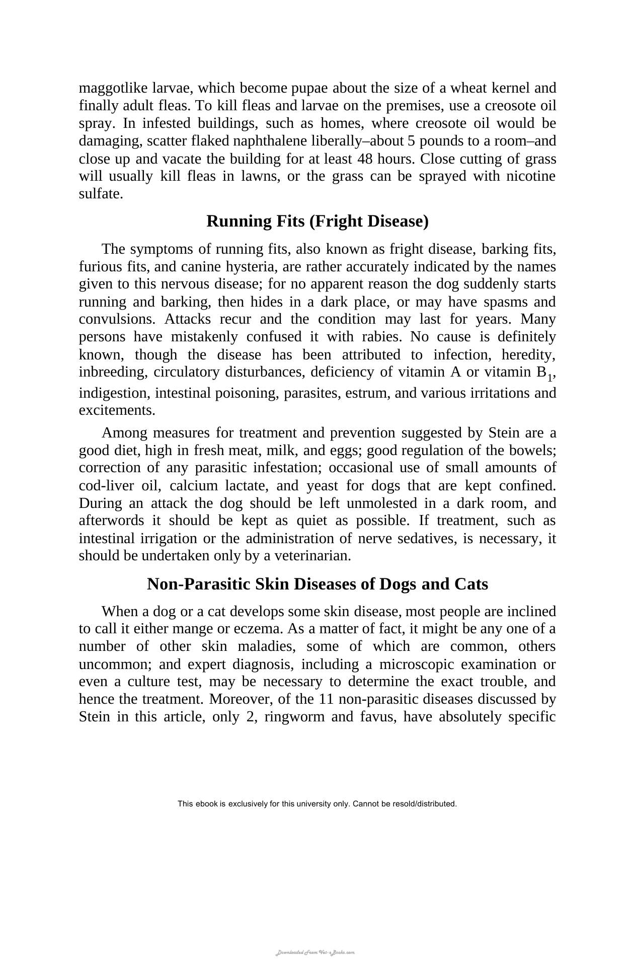 Diseases And Parasites Of Dogs And Cats