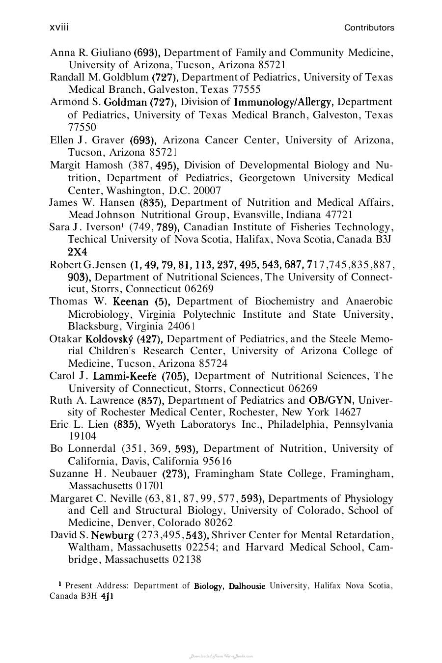 Handbook Of Milk Composition