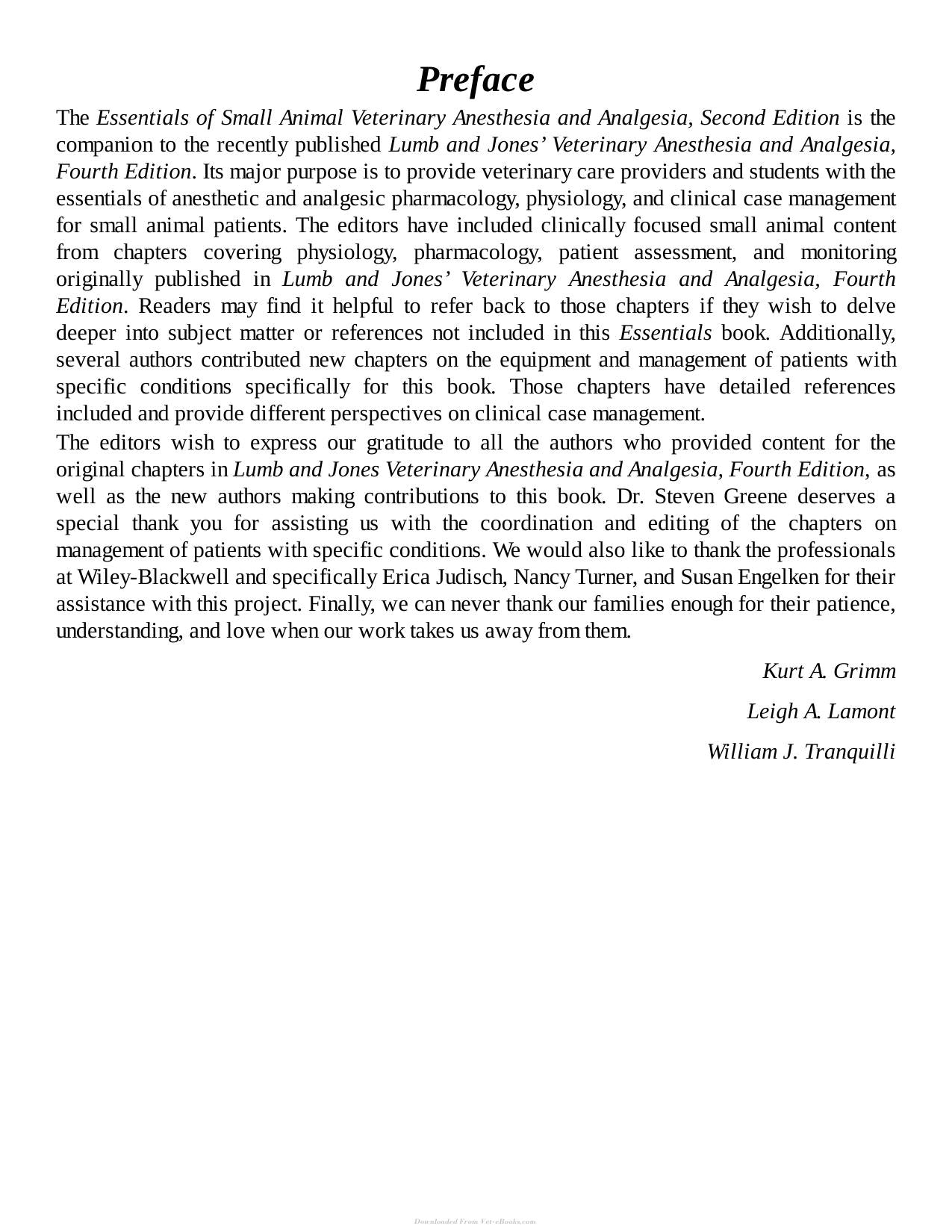 Essentials Of Small Animal Anesthesia And Analgesia 2Nd Edition