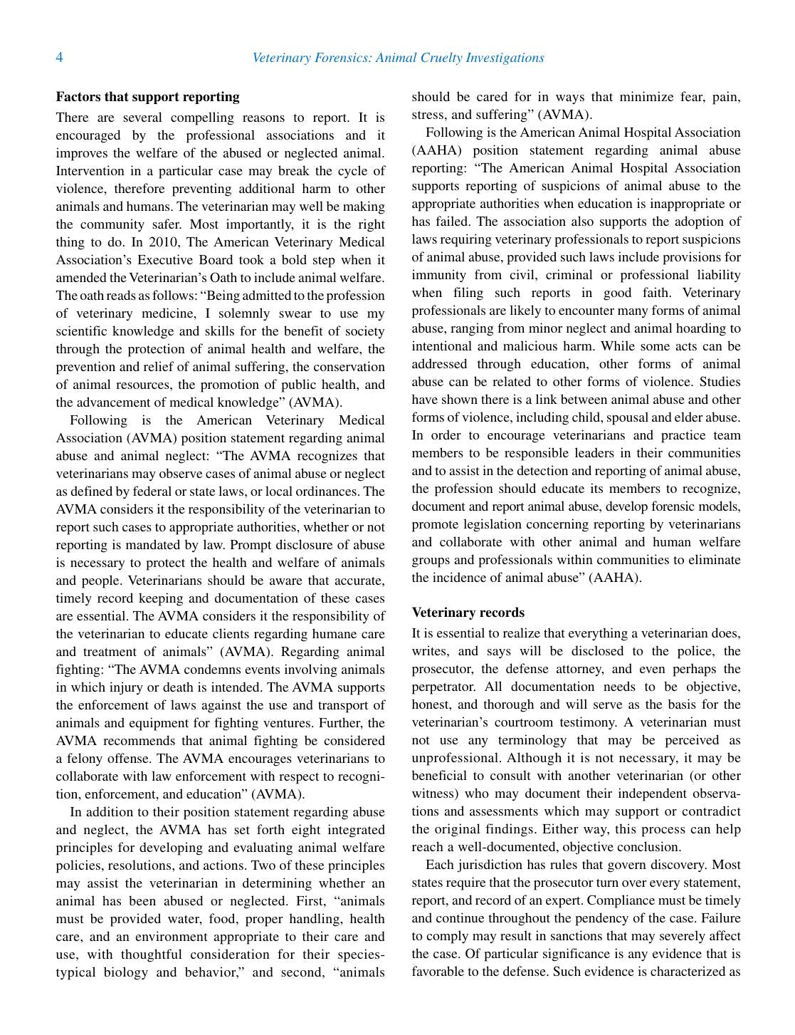 Veterinary Forensics Animal Cruelty Investigations