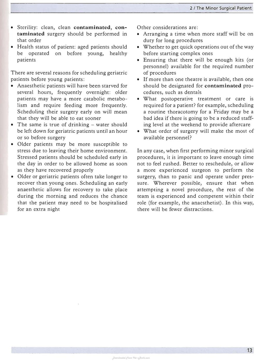 Preview page of Minor Veterinary Surgery a Handbook for Veterinary Nurses