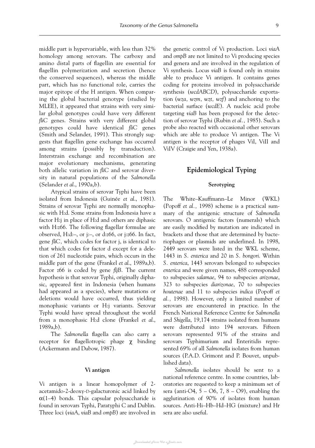 Salmonella In Domestic Animals