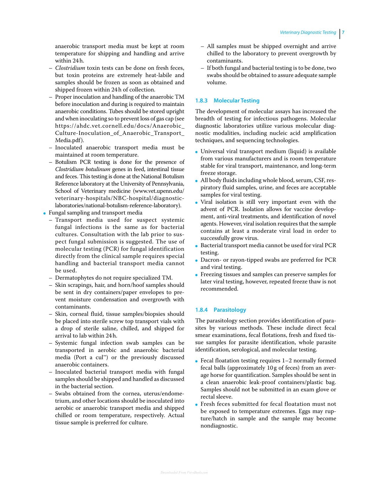 Interpretation Of Equine Laboratory Diagnostics