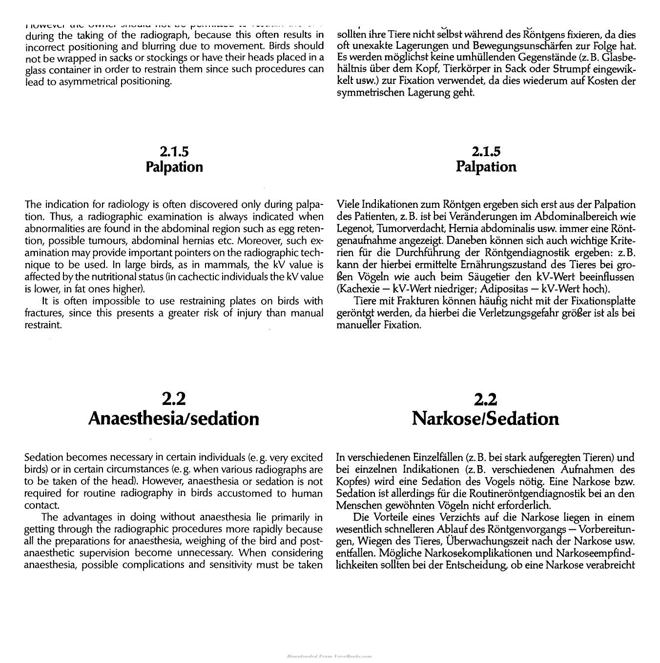 Atlas Of Radiographic Anatomy And Diagnosis Of Cage Birds