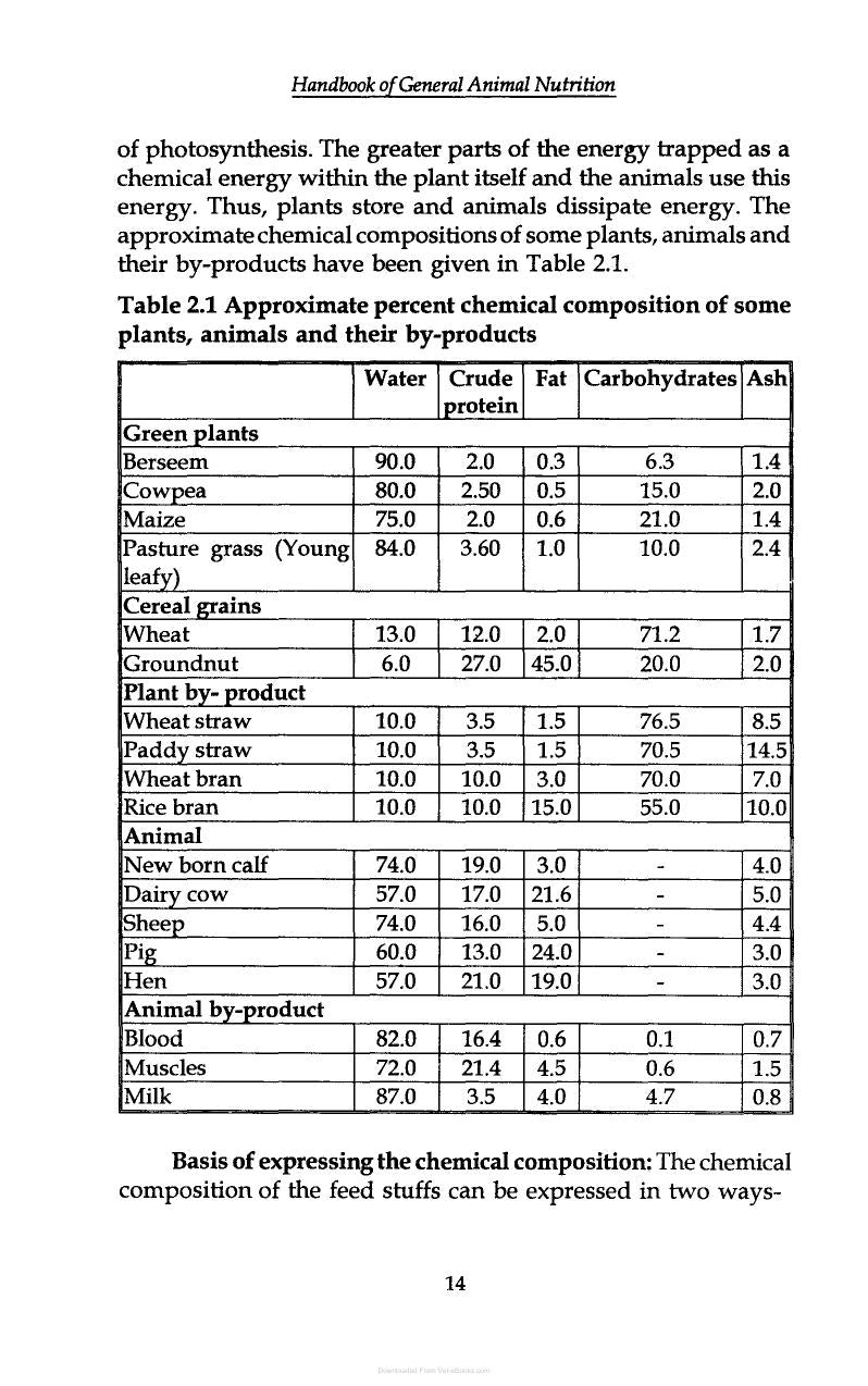 Handbook Of General Animal Nutrition