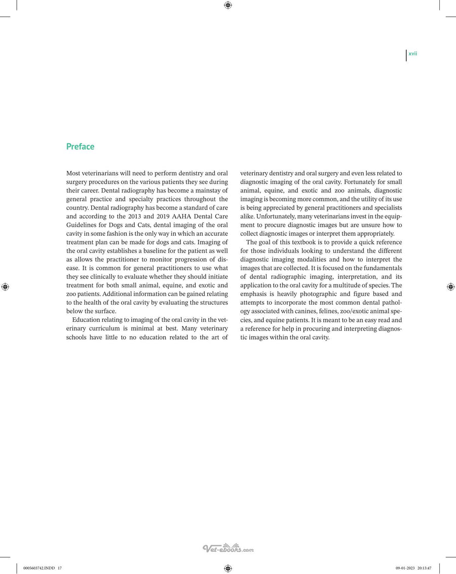 Preview page of Veterinary Oral Diagnostic Imaging