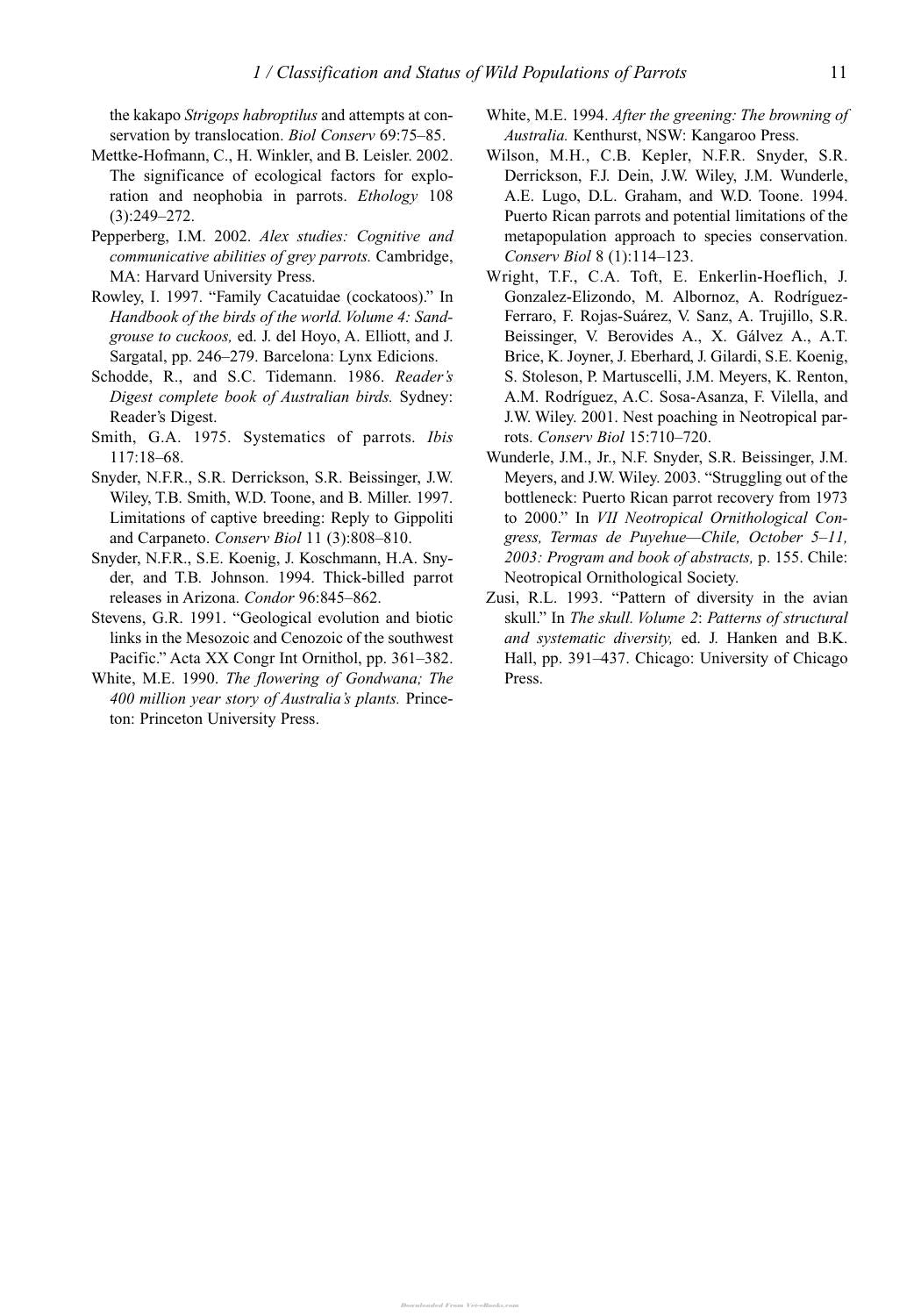 Manual Of Parrot Behavior