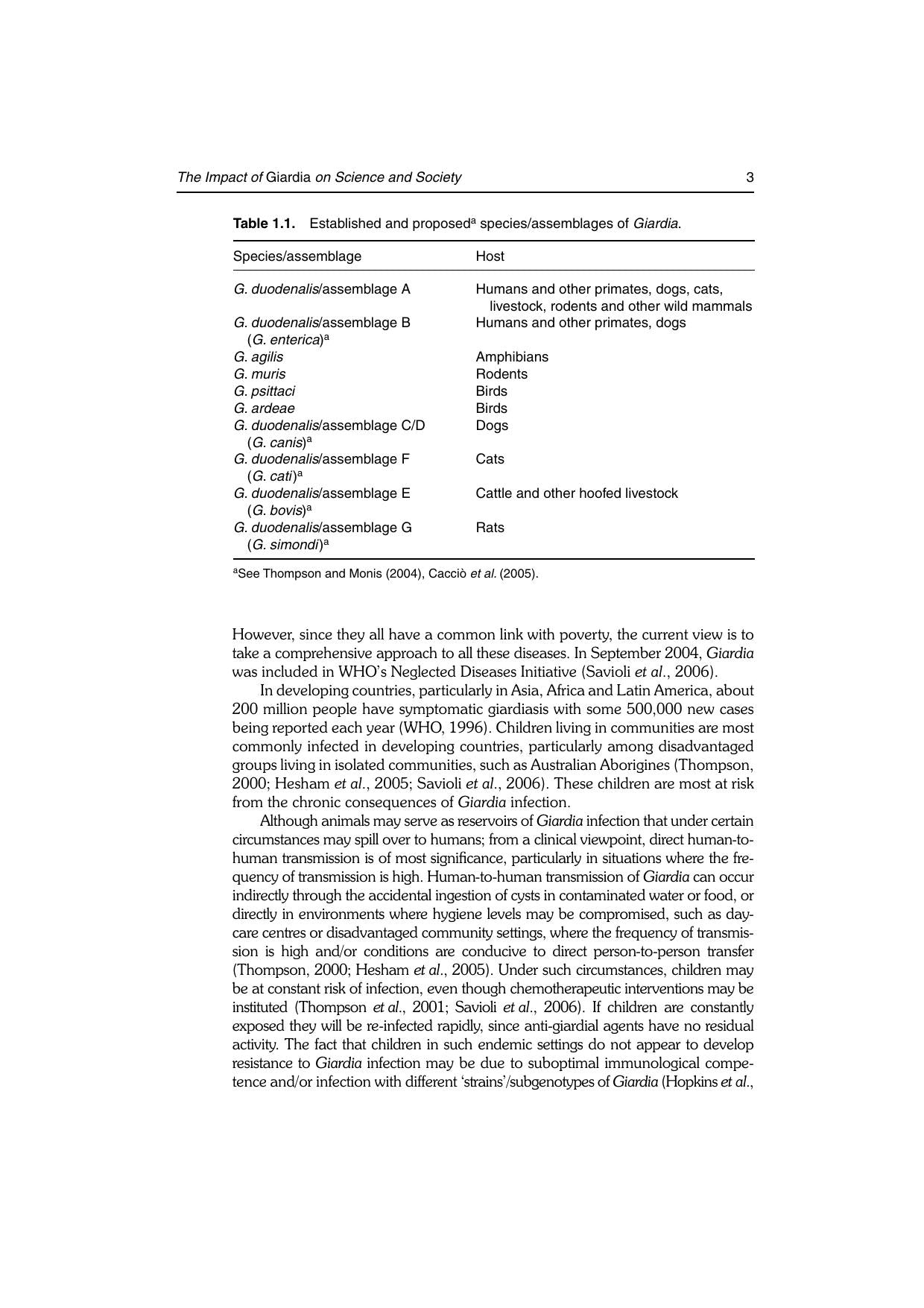 Giardia And Cryptosporidium From Molecules To Disease