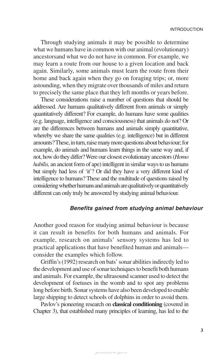 Determinants Of Animal Behaviour