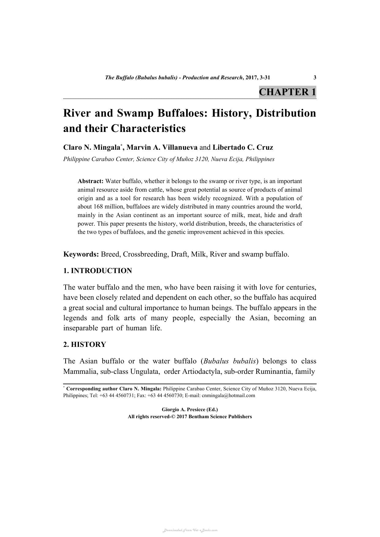 The Buffalo Bubalus Bubalis Production And Research
