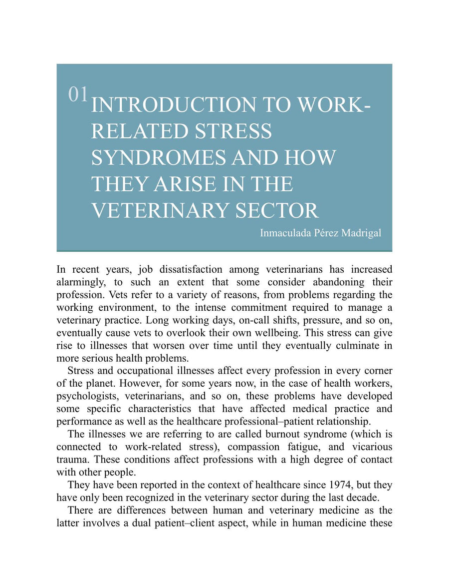 Preview page of Stress Compassion Fatigue and Burnout Handling in Veterinary Practicee