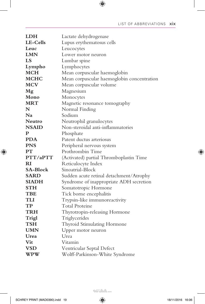 Handbook Of Symptoms In Dogs And Cats Assessing Common Illnesses By Differential Diagnosis 3Rd Edition