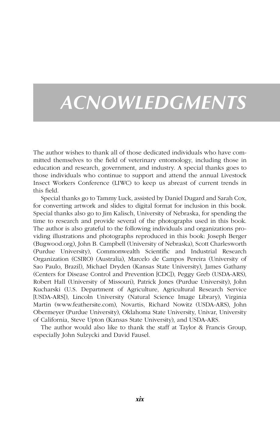 Veterinary Entomology Livestock And Companion Animals