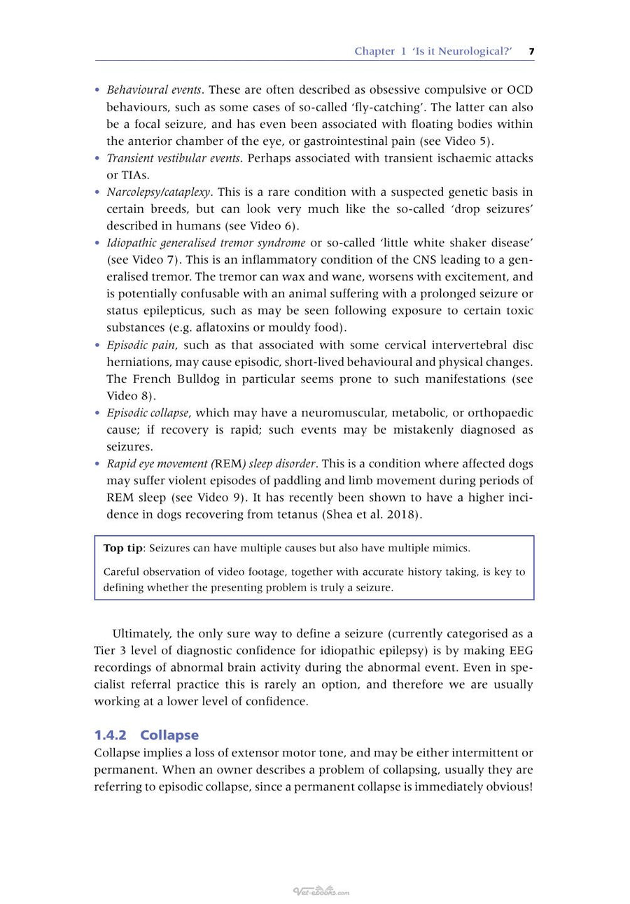 Preview page of A Practical Approach to Neurology for the Small Animal Practitioner