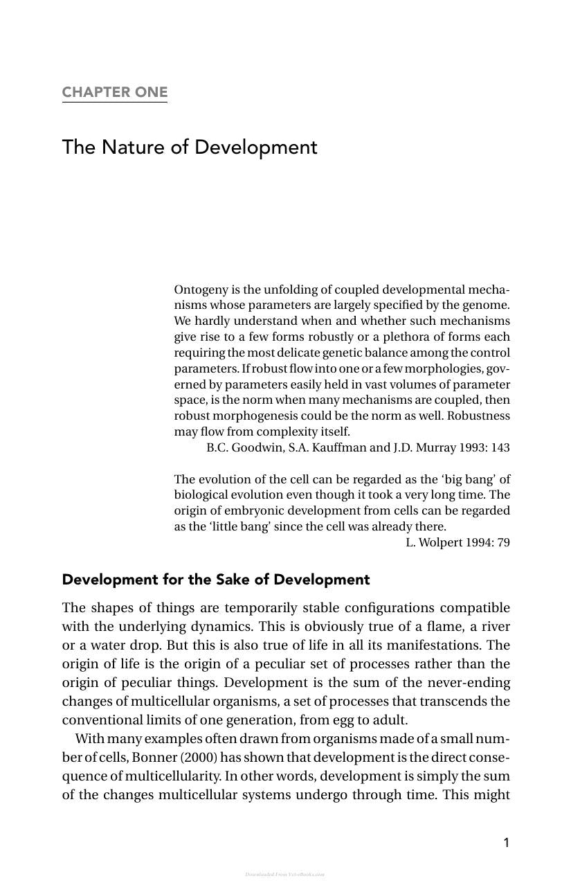 The Development Of Animal Form Ontogeny Morphology And Evolution