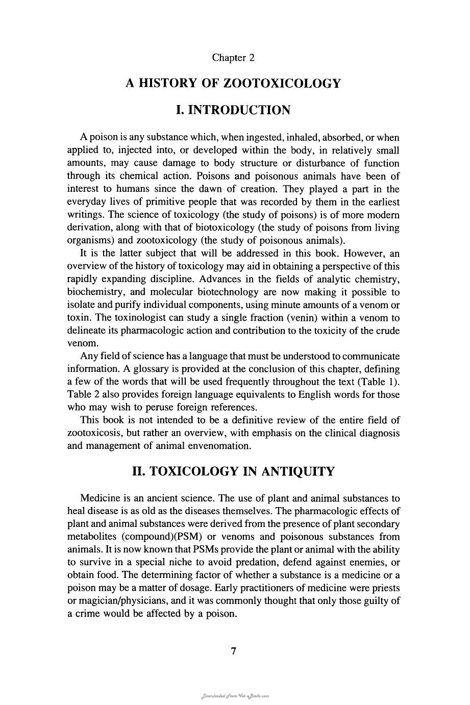 Veterinary Zootoxicology