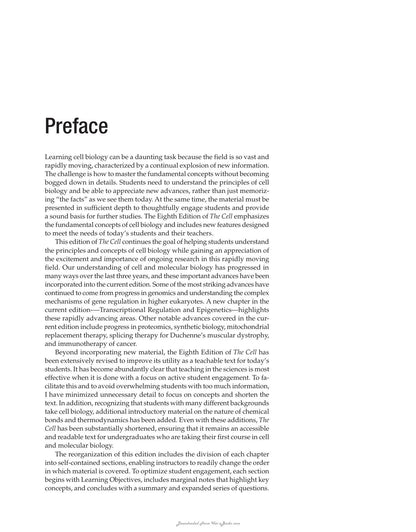 The Cell a Molecular Approach 8th Edition