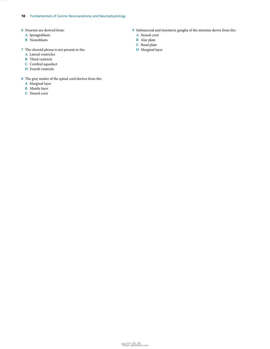 Preview page of Fundamentals of Canine Neuroanatomy and Neurophysiology