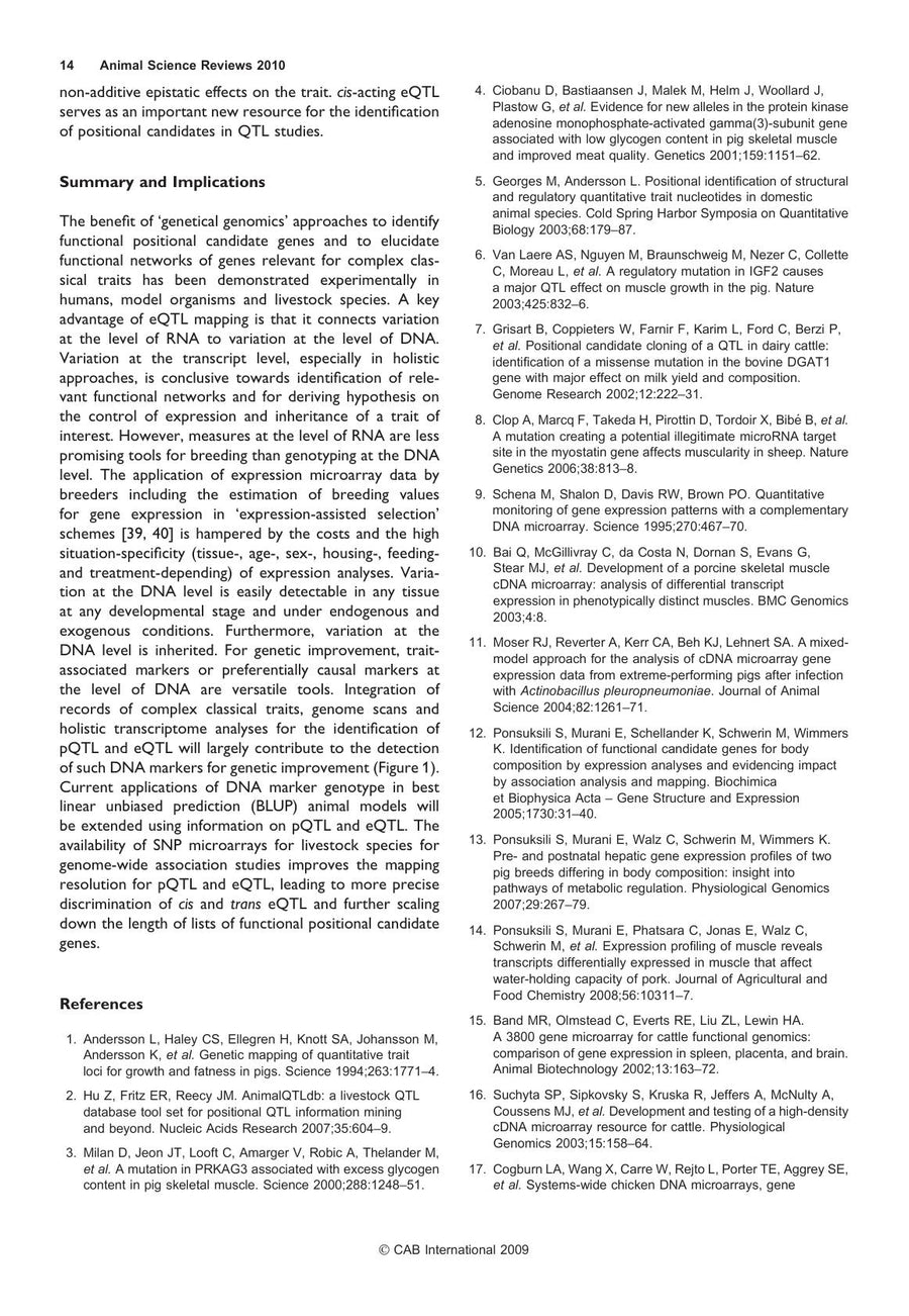 Preview page of Animal Science Reviews 2010