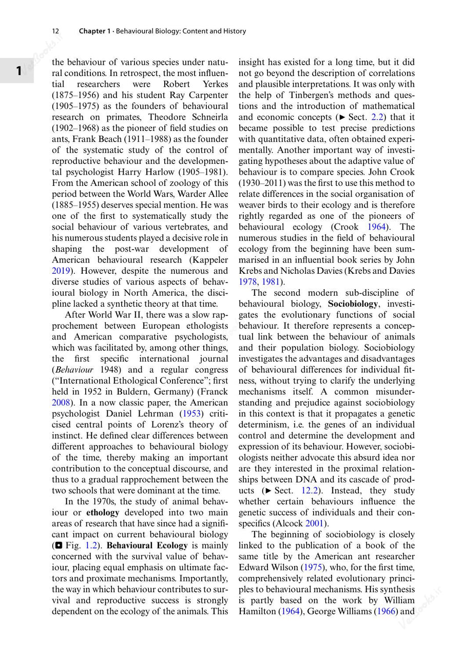 Preview page of Animal Behaviour: An Evolutionary Perspective