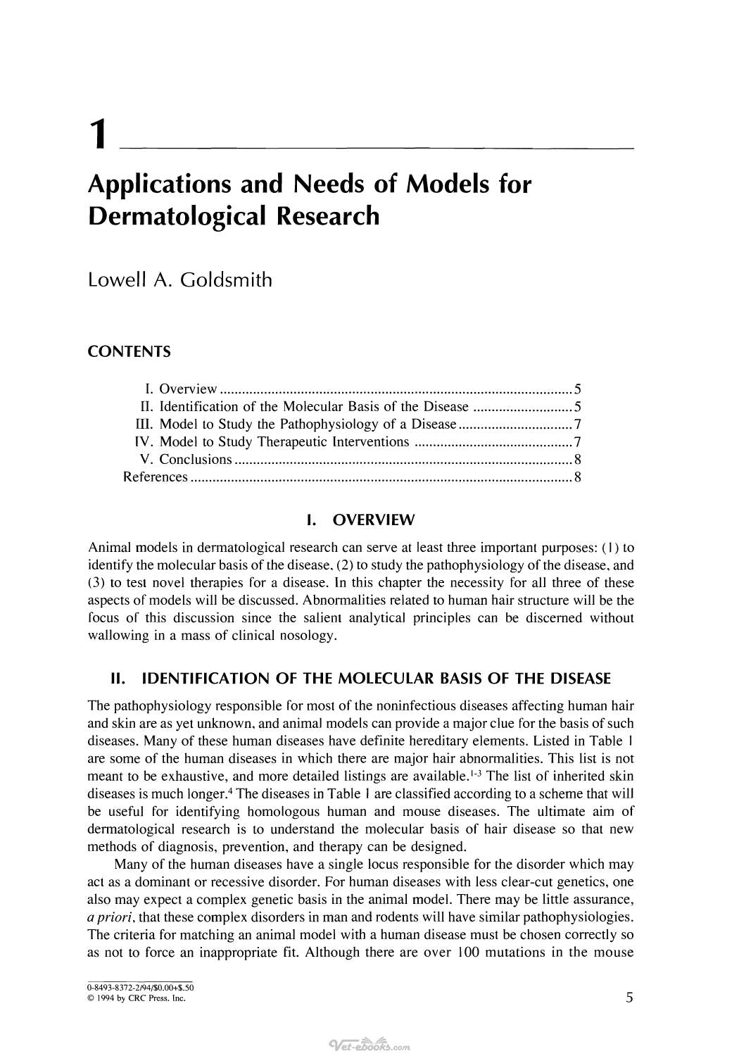 Handbook Of Mouse Mutations With Skin And Hair Abnormalities