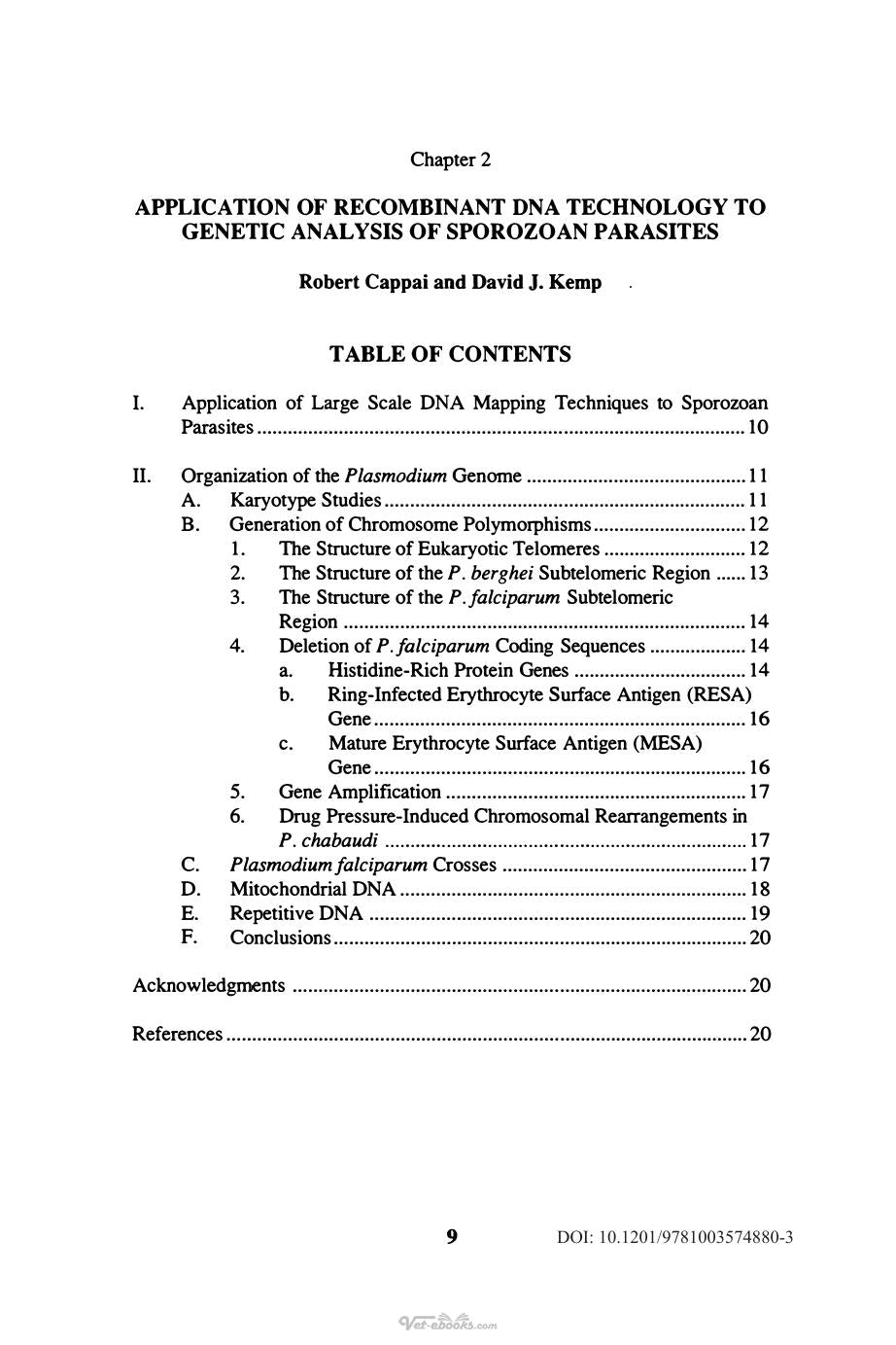 Animal Parasite Control Utilizing Biotechnology