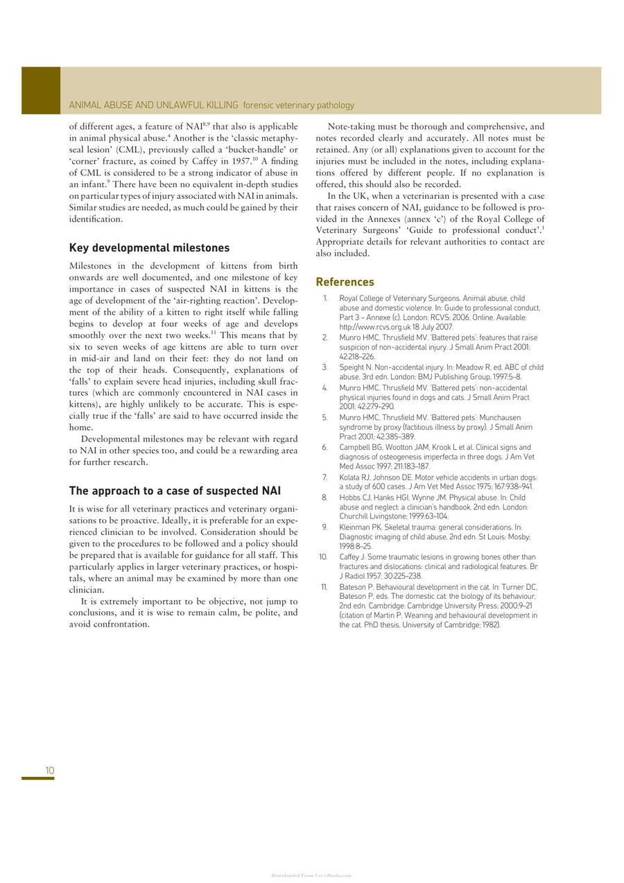 Preview page of Animal Abuse and Unlawful Killing Forensic Veterinary Pathology