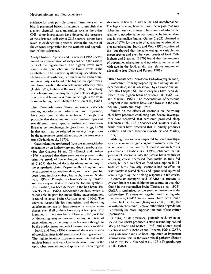 Preview page of Avian Physiology 4th Edition
