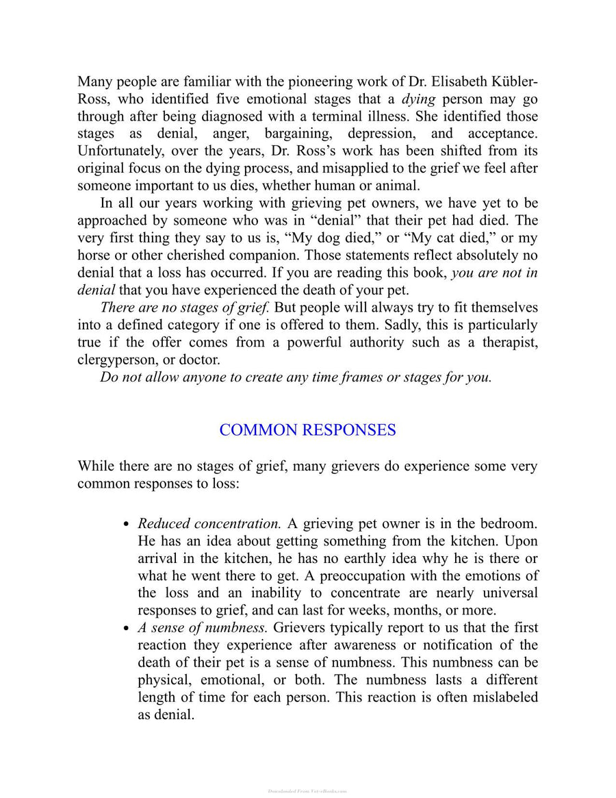 Preview page of The Grief Recovery Handbook for Pet Loss