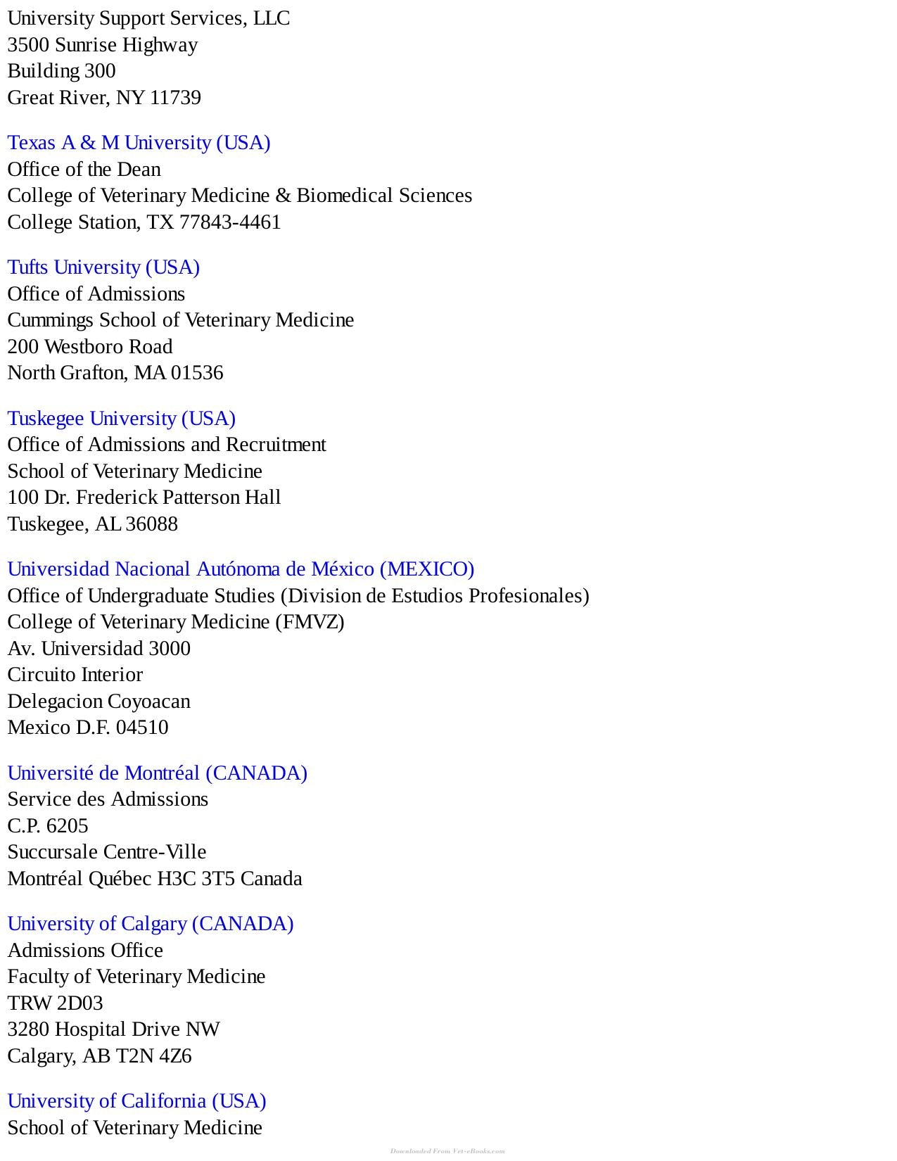 Veterinary Medical School Admission Requirements Vmsar 2018 Edition For 2019 Matriculation