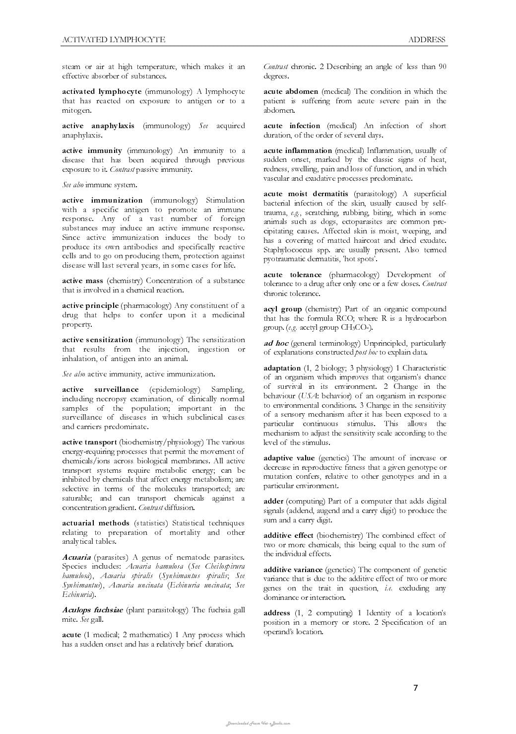 Dictionary Of Parasitology