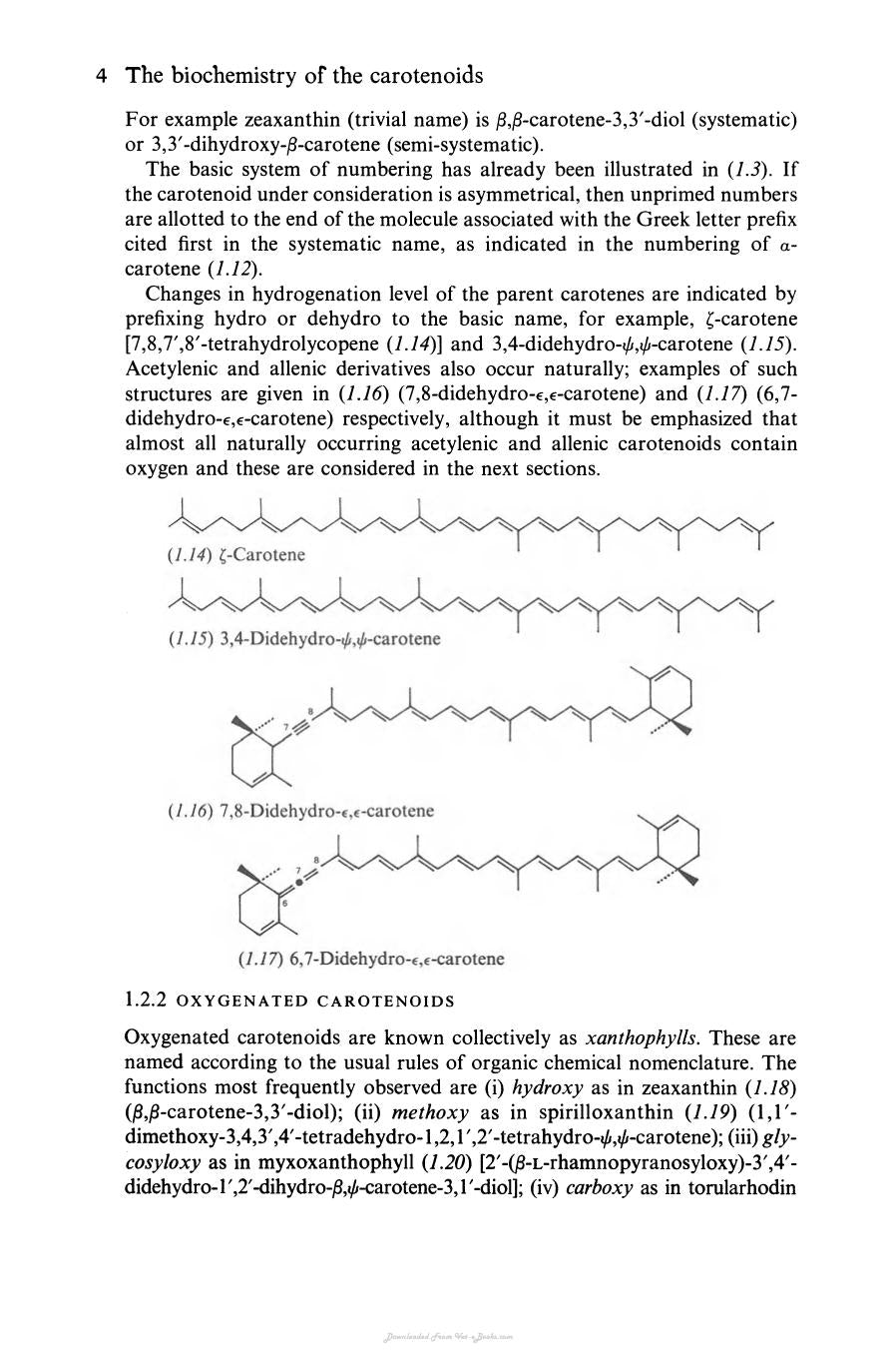 The Biochemistry Of The Carotenoids Volume I Plants