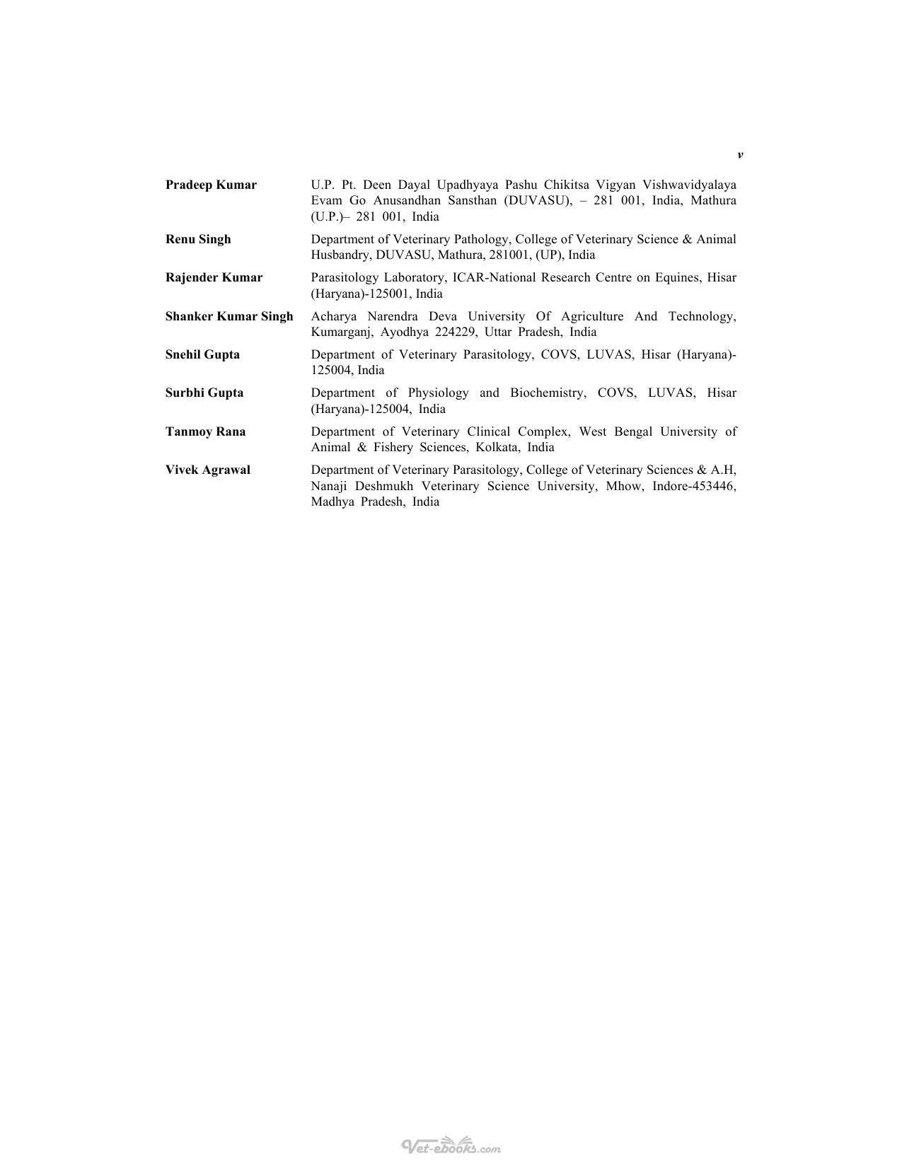 Parasitic Diseases Of Goats