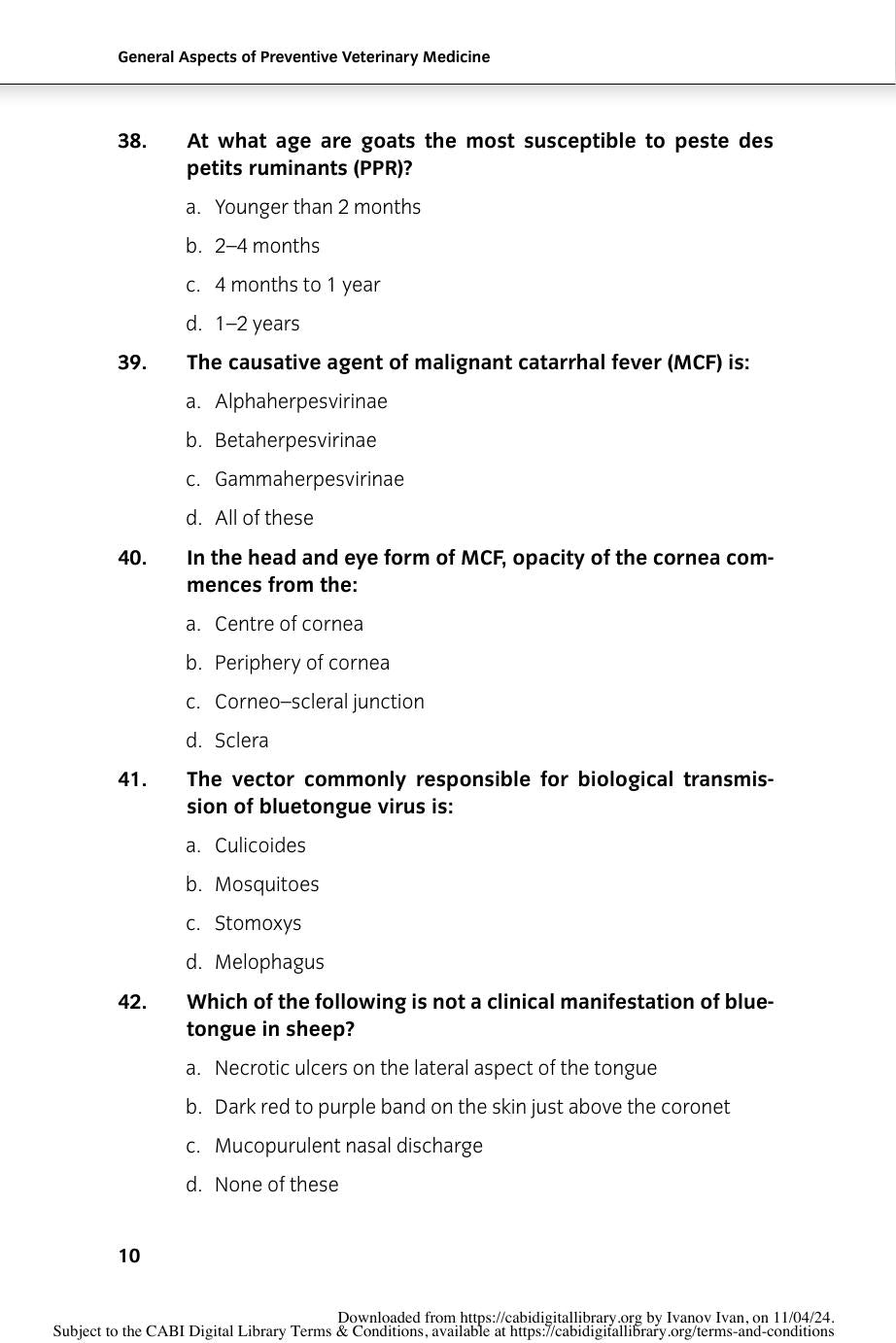 Key Questions In Preventative Farm Animal Medicine Volume 1 Types Causes And Treatment Of Infectious Diseases
