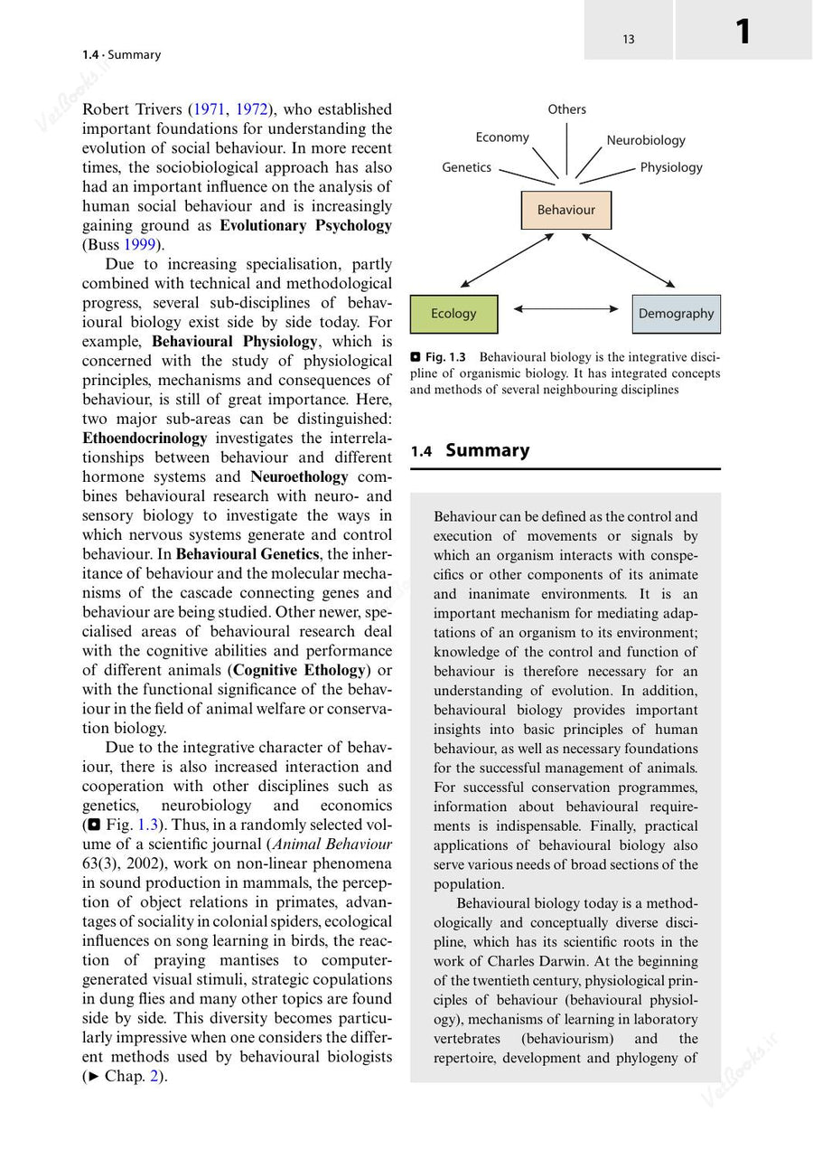 Preview page of Animal Behaviour: An Evolutionary Perspective