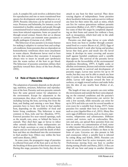 Parasitism and Parasitic Control in Animals Strategies for the Developing World