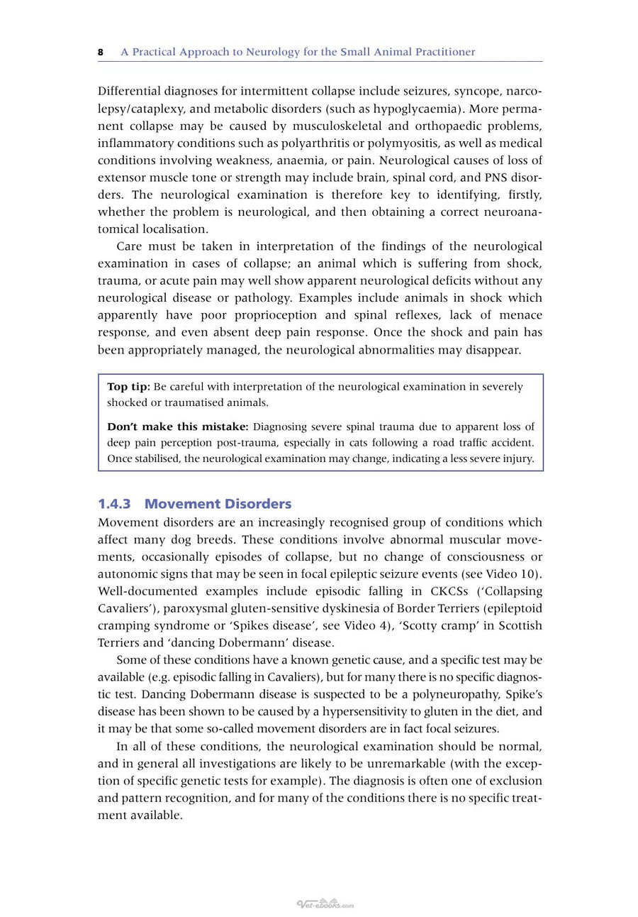 Preview page of A Practical Approach to Neurology for the Small Animal Practitioner
