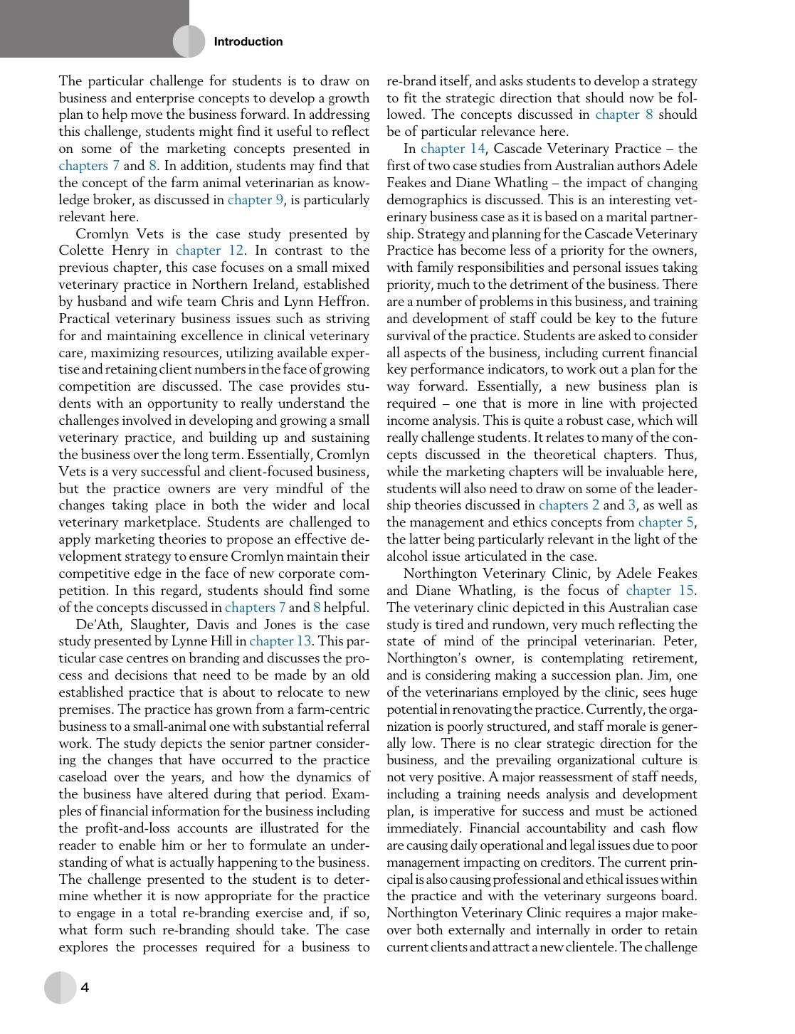 Veterinary Business And Enterprise Theoretical Foundations And Practical Cases