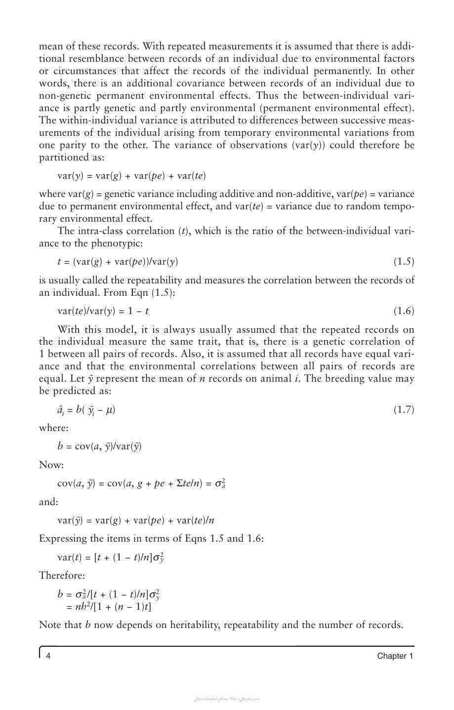 Linear Models For The Prediction Of Animal Breeding Values