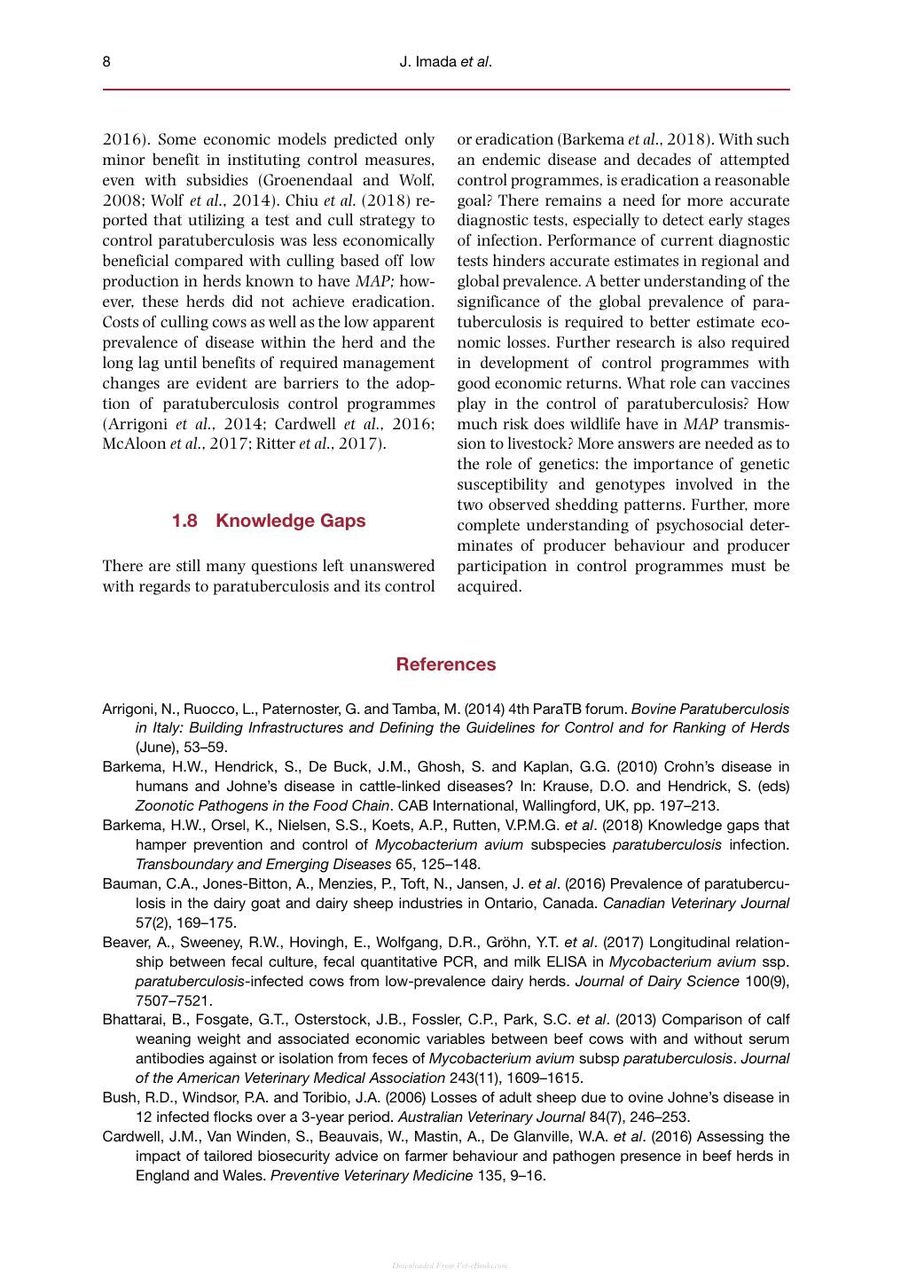 Paratuberculosis Organism Disease Control 2Nd Edition