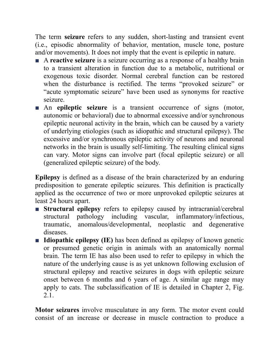 Preview page of A Practical Guide to Seizure Disorders in Dogs and Cats