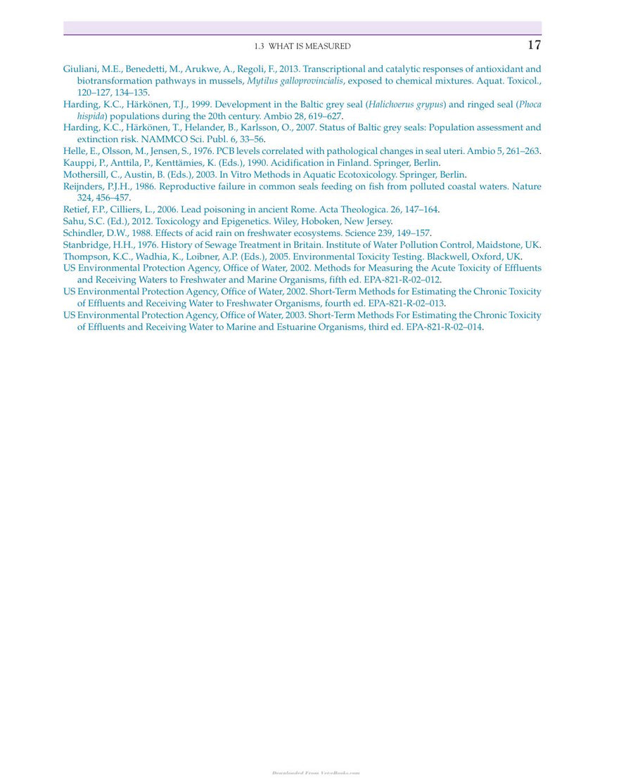 Preview page of An Introduction to Aquatic Toxicology Pdf