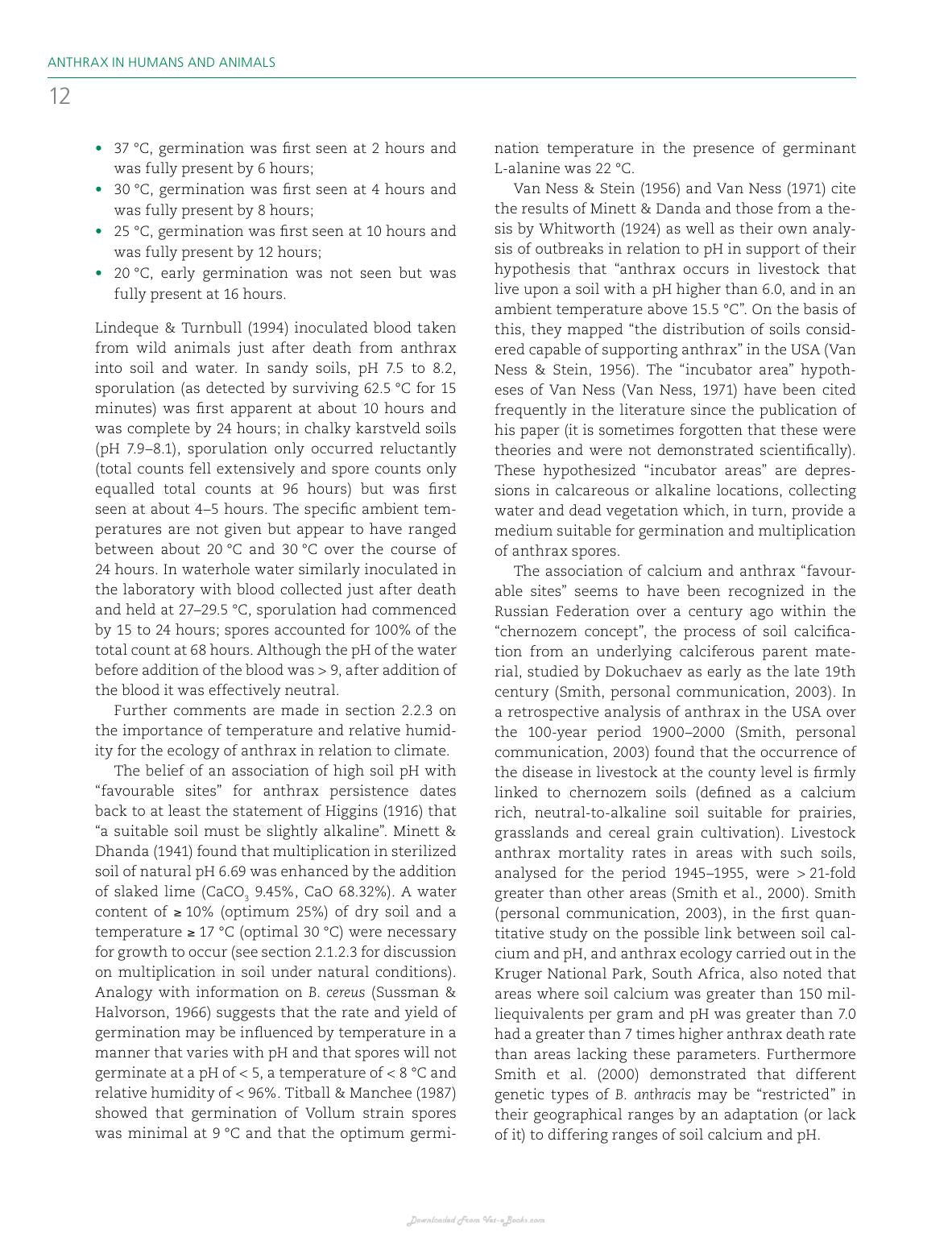 Anthrax In Humans And Animals 4Th Edition