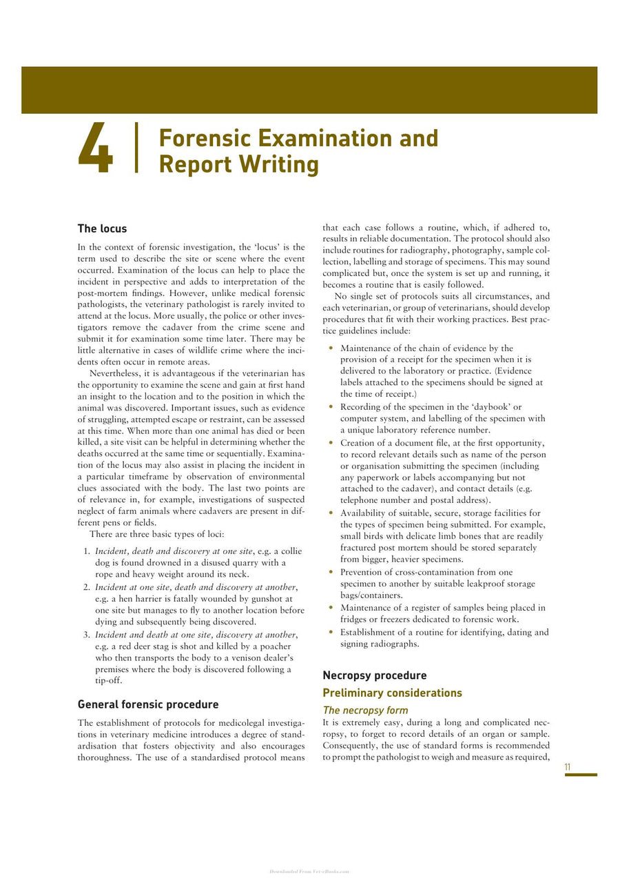 Preview page of Animal Abuse and Unlawful Killing Forensic Veterinary Pathology