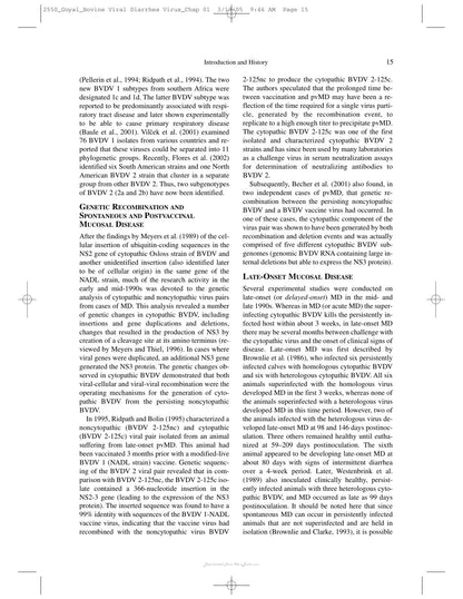 Bovine Viral Diarrhea Virus Diagnosis Management and Control