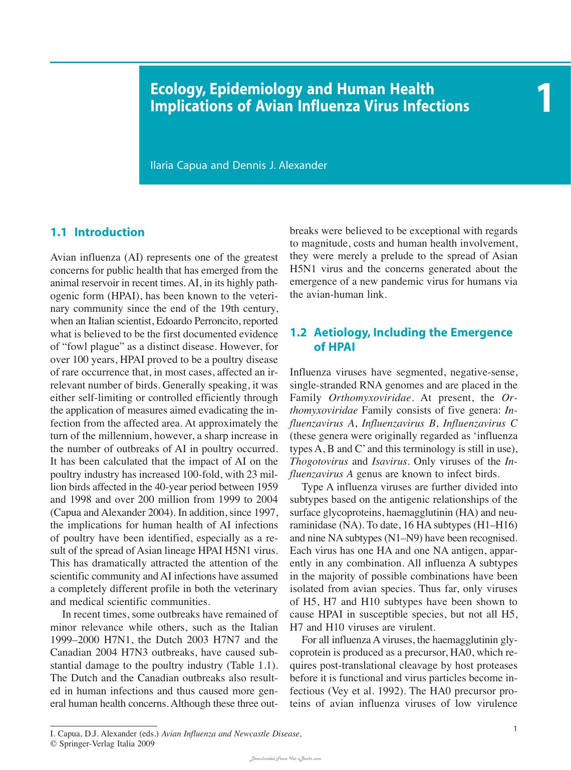Avian Influenza And Newcastle Disease A Field And Laboratory Manual