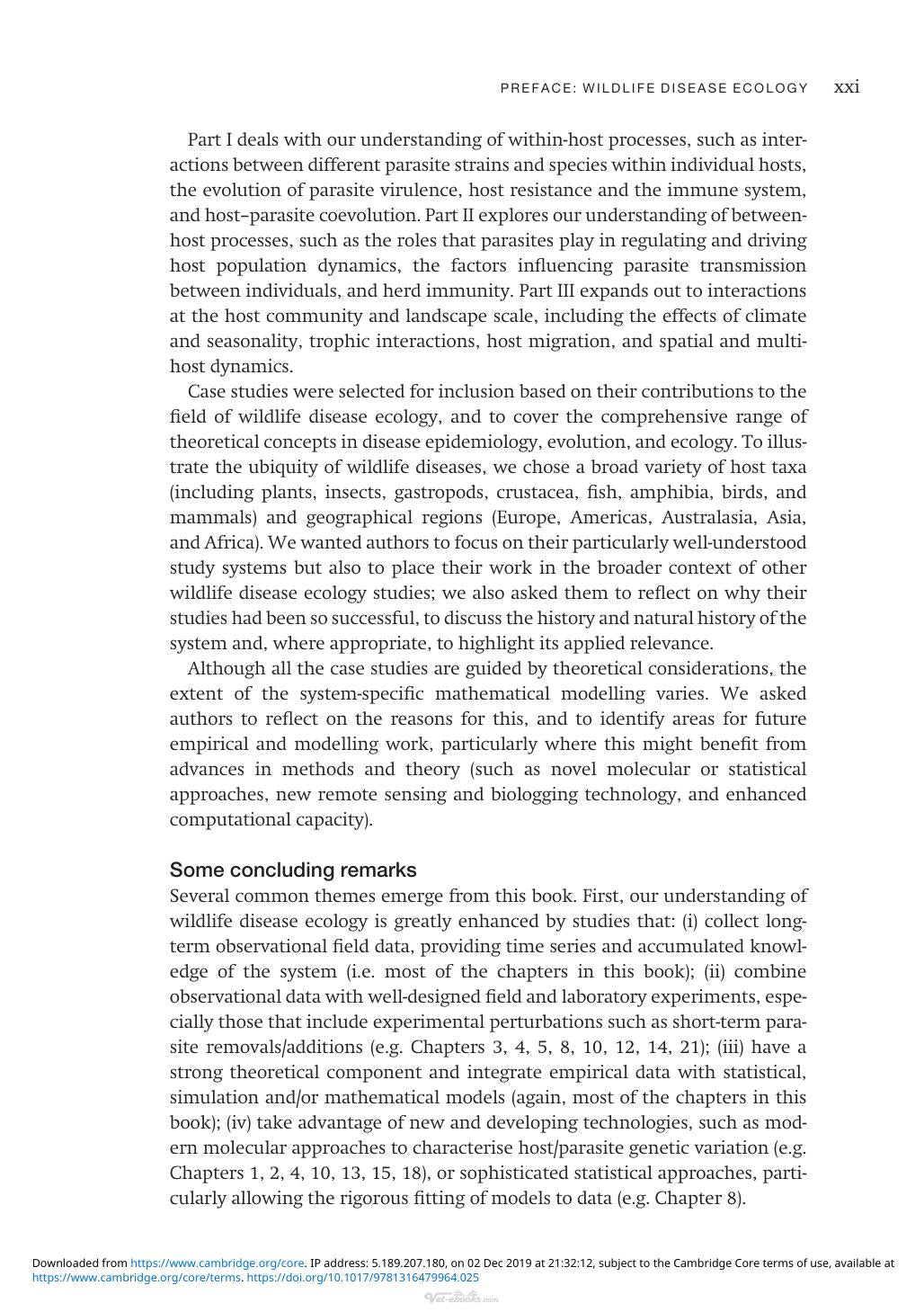 Wildlife Disease Ecology