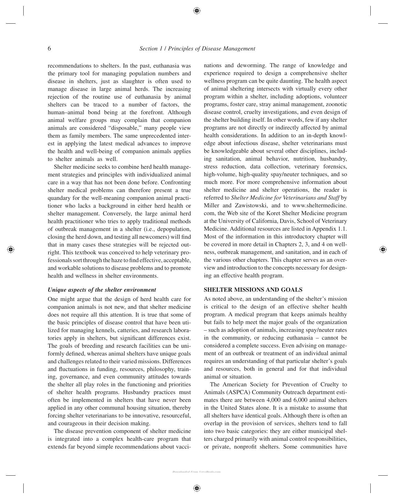 Infectious Disease Management In Animal Shelters