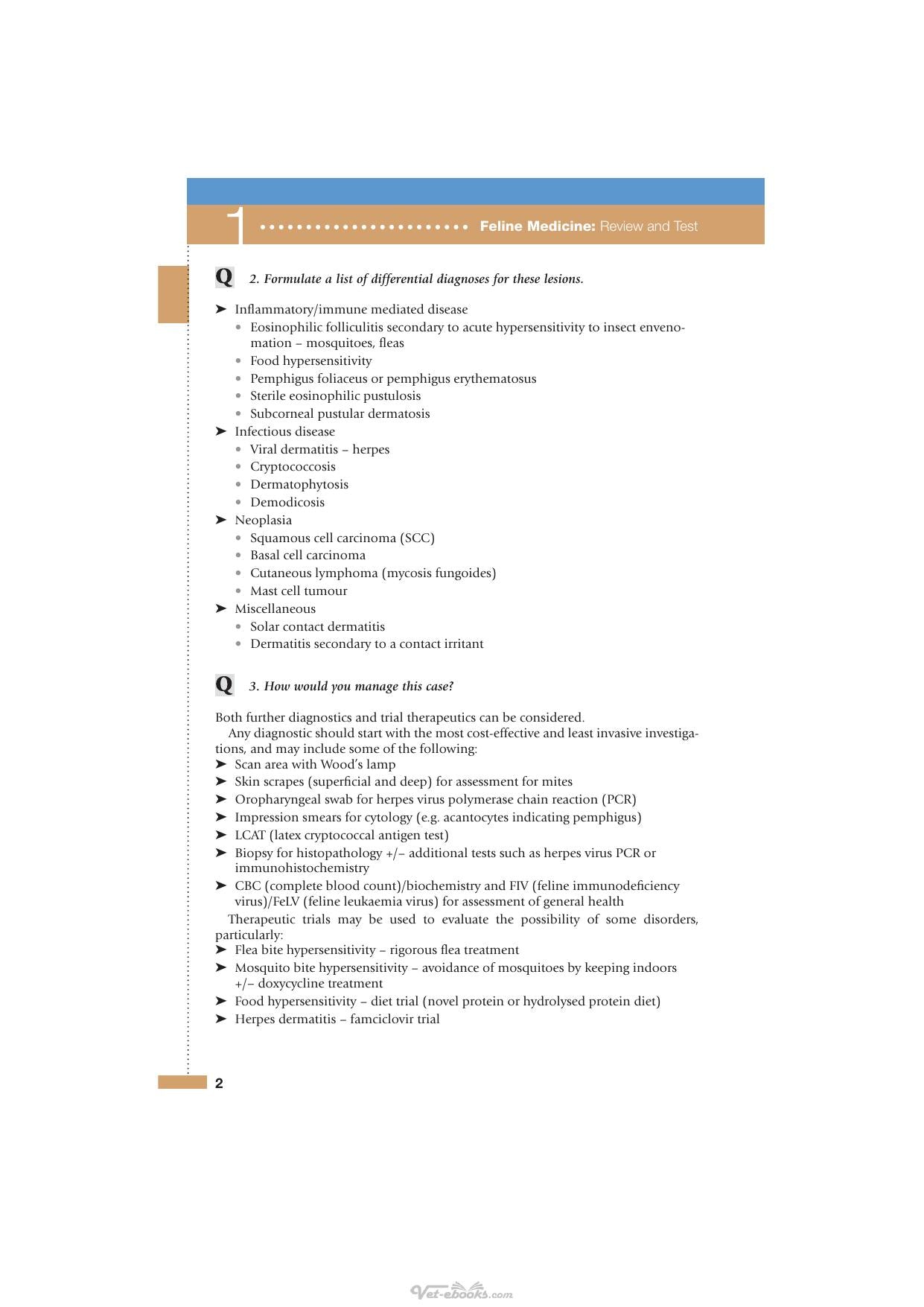 Feline Medicine Review And Test